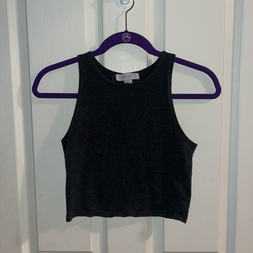 forever 21 grey cropped top